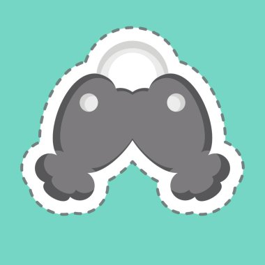 Çıkartma çizgisi süsü kesti. Çin Yeni Yıl sembolüyle ilgili. Basit dizayn edilebilir. Basit resimleme