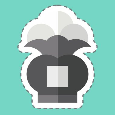 Etiket hattı Para Çantası 'nı kesti. Çin Yeni Yıl sembolüyle ilgili. Basit dizayn edilebilir. Basit resimleme