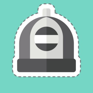 Çıkartma çizgisi şapkayı kesti. Çin Yeni Yıl sembolüyle ilgili. Basit dizayn edilebilir. Basit resimleme