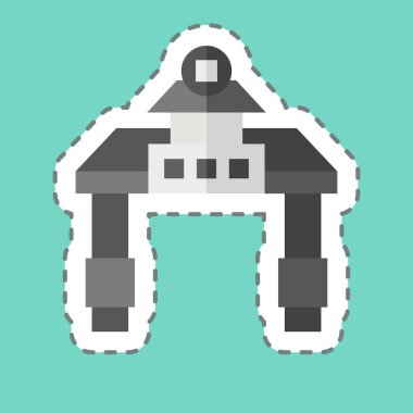 Çıkartma hattı geçidi kesti. Çin Yeni Yıl sembolüyle ilgili. Basit dizayn edilebilir. Basit resimleme