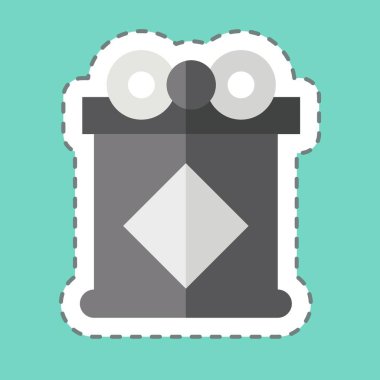 Çıkartma çizgisi madalyonu kesti. Çin Yeni Yıl sembolüyle ilgili. Basit dizayn edilebilir. Basit resimleme