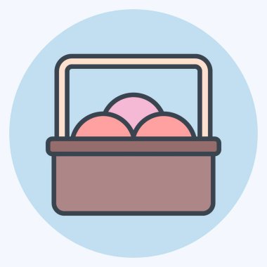 Icon Mandalina. Çin Yeni Yıl sembolüyle ilgili. renk arkadaşı stili. Basit dizayn edilebilir. Basit resimleme