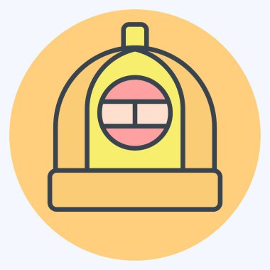 Simge Şapka. Çin Yeni Yıl sembolüyle ilgili. renk arkadaşı stili. Basit dizayn edilebilir. Basit resimleme