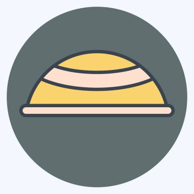 Simge Şapka. Ramazan sembolüyle ilgili. renk arkadaşı stili. Basit dizayn edilebilir. Basit resimleme