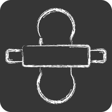 Simge Thresh unu. Aşçılık sembolüyle ilgili. Tebeşir stili. Basit dizayn edilebilir. Basit resimleme