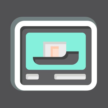 Etiket 3D Yazdırma. Gelecek Teknolojisi sembolüyle ilgili. Basit dizayn edilebilir. Basit resimleme