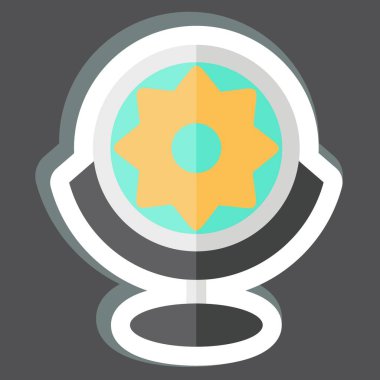 Etiket Biyonik Göz. Gelecek Teknolojisi sembolüyle ilgili. Basit dizayn edilebilir. Basit resimleme