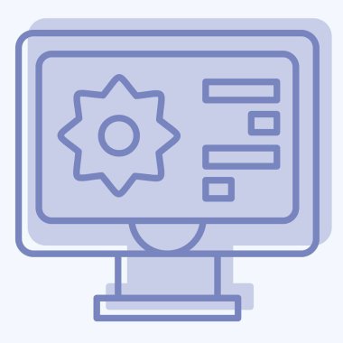 Simgesel biyometik materyaller. Gelecek Teknolojisi sembolüyle ilgili. İki ton stili. Basit dizayn edilebilir. Basit resimleme