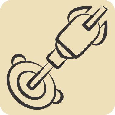 Simge nanobotu. Gelecek Teknolojisi sembolüyle ilgili. El çizimi tarzı. Basit dizayn edilebilir. Basit resimleme