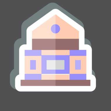 Çıkartma Tiyatrosu. Tiyatro Gradyan sembolüyle ilgili. Basit dizayn edilebilir. Basit resimleme