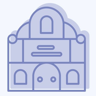 Simge müziği. Tiyatro Gradyan sembolüyle ilgili. İki ton stili. Basit dizayn edilebilir. Basit resimleme