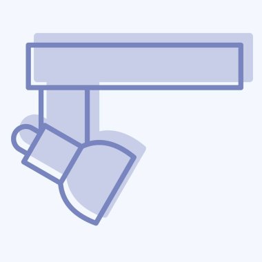 Simge Işıklandırma. Tiyatro Gradyan sembolüyle ilgili. İki ton stili. Basit dizayn edilebilir. Basit resimleme