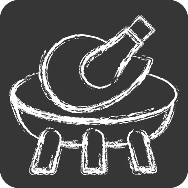 İkon Izgara. Aşçılık sembolüyle ilgili. Tebeşir stili. Basit dizayn edilebilir. Basit resimleme