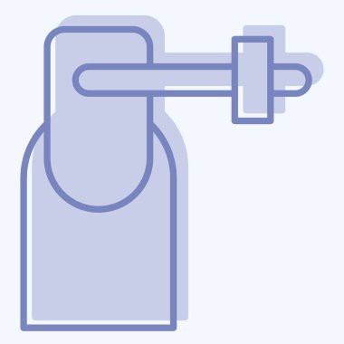 Icon Tırnak cilası. Kozmetik sembolüyle ilgili. İki ton stili. Basit dizayn edilebilir. Basit resimleme