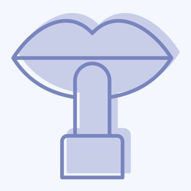 Simge ruj. Kozmetik sembolüyle ilgili. İki ton stili. Basit dizayn edilebilir. Basit resimleme