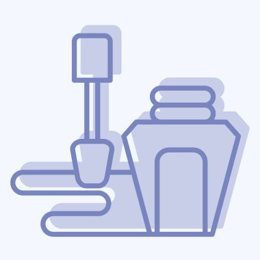 Simge Vakfı. Kozmetik sembolüyle ilgili. İki ton stili. Basit dizayn edilebilir. Basit resimleme