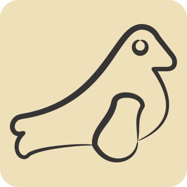 Simge Mührü. Deniz sembolüyle ilgili. El çizimi tarzı. Basit dizayn edilebilir. Basit resimleme