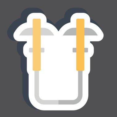 Etiket Kama. Ninja sembolüyle ilgili. Basit dizayn edilebilir. Basit resimleme