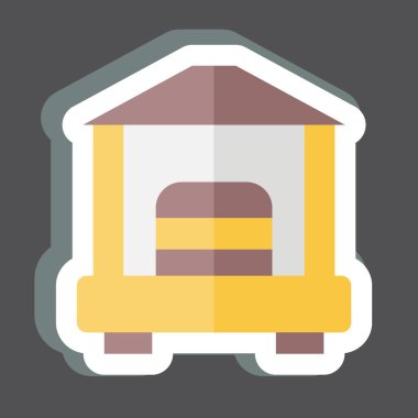 Vintage Cage etiketi. Vintage Dekorasyon sembolüyle ilgili. Basit dizayn edilebilir. Basit resimleme