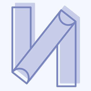 Simge ölçüm bandı. Marangozluk sembolüyle ilgili. İki ton stili. Basit dizayn edilebilir. Basit resimleme