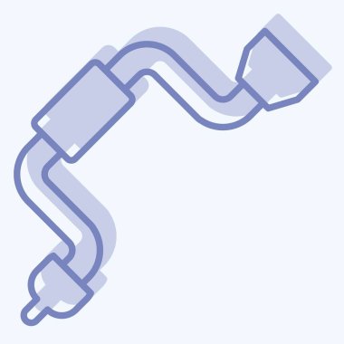 Simge El Matkabı. Marangozluk sembolüyle ilgili. İki ton stili. Basit dizayn edilebilir. Basit resimleme