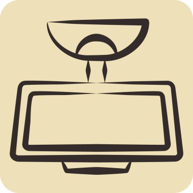 Simge Dikiz Aynası. Araba parçaları sembolüyle ilgili. El çizimi tarzı. Basit dizayn edilebilir. Basit resimleme