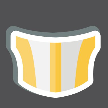 Etiketli araba kaputu. Araba parçaları sembolüyle ilgili. Basit dizayn edilebilir. Basit resimleme