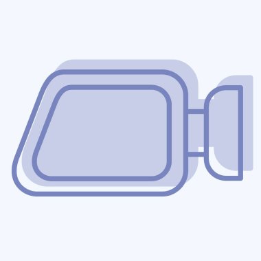 Simge Kapı Aynaları. Araba parçaları sembolüyle ilgili. İki ton stili. Basit dizayn edilebilir. Basit resimleme