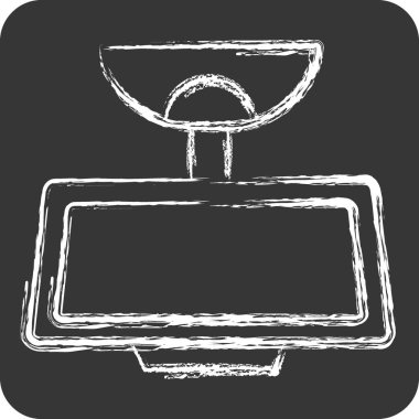 Simge Dikiz Aynası. Araba parçaları sembolüyle ilgili. Tebeşir stili. Basit dizayn edilebilir. Basit resimleme