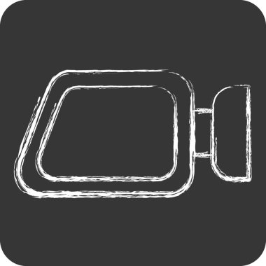 Simge Kapı Aynaları. Araba parçaları sembolüyle ilgili. Tebeşir stili. Basit dizayn edilebilir. Basit resimleme