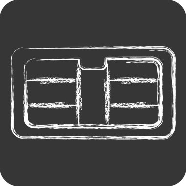 Simge Kliması. Araba parçaları sembolüyle ilgili. Tebeşir stili. Basit dizayn edilebilir. Basit resimleme