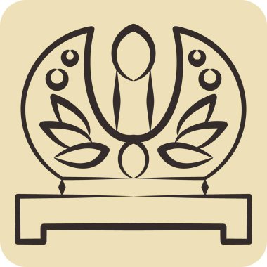 İkon Taç. Rusya sembolüyle ilgili. El çizimi tarzı. Basit dizayn edilebilir. Basit resimleme