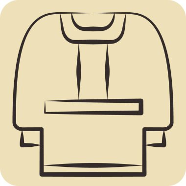 Simge Kıyafetler. Rusya sembolüyle ilgili. El çizimi tarzı. Basit dizayn edilebilir. Basit resimleme