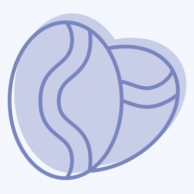 Icon Kahve Fasulyeleri. Kahve sembolüyle ilgili. İki ton stili. Basit dizayn edilebilir. Basit resimleme