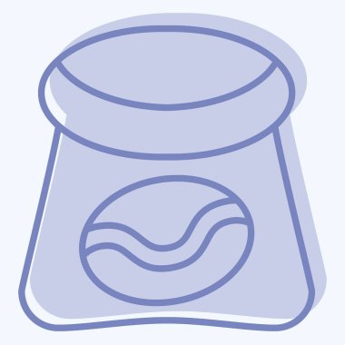 Icon Coffee Fasulye Aperatifi. Kahve sembolüyle ilgili. İki ton stili. Basit dizayn edilebilir. Basit resimleme