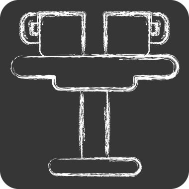 Simge Kahve Masası. Kahve sembolüyle ilgili. Tebeşir stili. Basit dizayn edilebilir. Basit resimleme