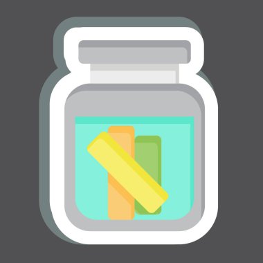 Çıkartmalı Gherkin. Rusya sembolüyle ilgili. Basit dizayn edilebilir. Basit resimleme