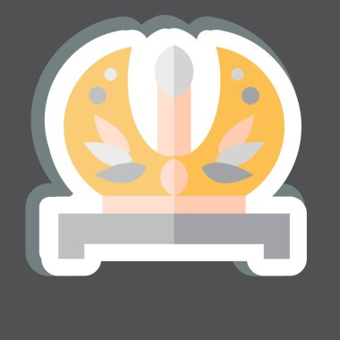 Etiket Tacı. Rusya sembolüyle ilgili. Basit dizayn edilebilir. Basit resimleme