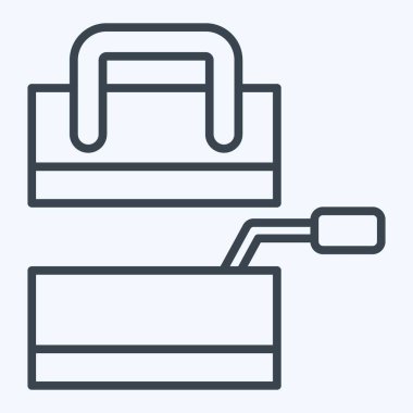 Simge Malafatı. İnşaat sembolüyle ilgili. Sıra tarzı. Basit dizayn edilebilir. Basit resimleme
