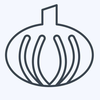 Simge Soğanı. Bitki ve Baharat sembolüyle ilgili. Sıra tarzı. Basit dizayn edilebilir. Basit resimleme