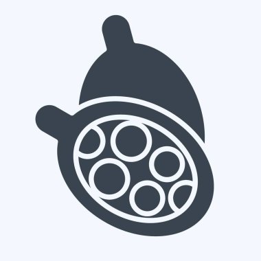 İkon kakule. Bitki ve Baharat sembolüyle ilgili. Kabartma tarzı. Basit dizayn edilebilir. Basit resimleme