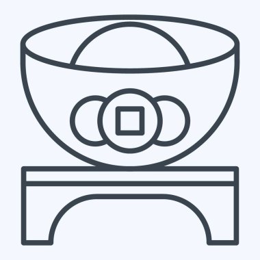 Simge Ingot. Çin Yeni Yıl sembolüyle ilgili. Sıra tarzı. Basit dizayn edilebilir. Basit resimleme