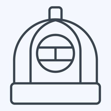 Simge Şapka. Çin Yeni Yıl sembolüyle ilgili. Sıra tarzı. Basit dizayn edilebilir. Basit resimleme