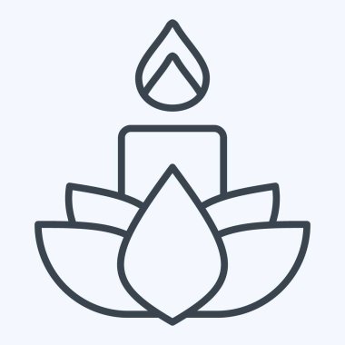 Simge Candle. Çin Yeni Yıl sembolüyle ilgili. Sıra tarzı. Basit dizayn edilebilir. Basit resimleme