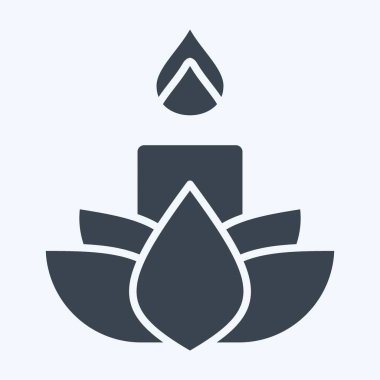 Simge Candle. Çin Yeni Yıl sembolüyle ilgili. Kabartma tarzı. Basit dizayn edilebilir. Basit resimleme