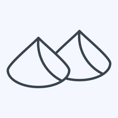 Simge Samosa. Ramazan sembolüyle ilgili. Sıra tarzı. Basit dizayn edilebilir. Basit resimleme