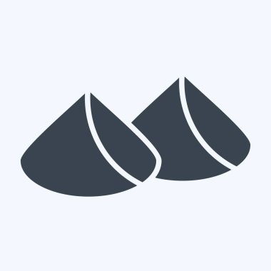 Simge Samosa. Ramazan sembolüyle ilgili. Kabartma tarzı. Basit dizayn edilebilir. Basit resimleme