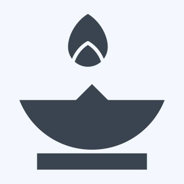 Simge yağı lambası. Ramazan sembolüyle ilgili. Kabartma tarzı. Basit dizayn edilebilir. Basit resimleme