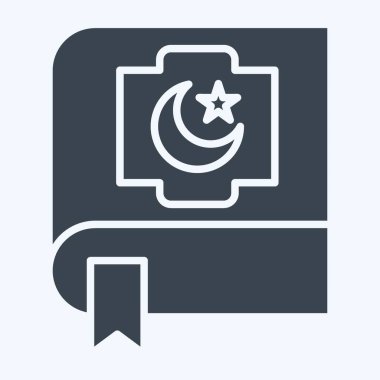 Simge Kuran. Ramazan sembolüyle ilgili. Kabartma tarzı. Basit dizayn edilebilir. Basit resimleme