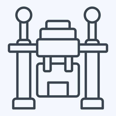 Icon İHA Teslimatı. Gelecek Teknolojisi sembolüyle ilgili. Sıra tarzı. Basit dizayn edilebilir. Basit resimleme